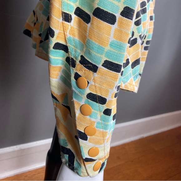 Emilio Pucci Blouse top extra small Peplum Snap up southwestern western vintage - Picture 5 of 12